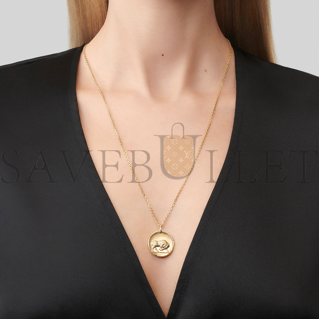 V*N CL*F arpels zodiaque medal arietis (aries) - yellow gold  vcarp7sq00